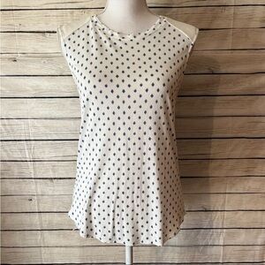 LOFT Sleeveless Polkadot Blouse Size Medium